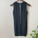Vince  leather trim strapping black sheath dress with pockets, size 4, NWOT Photo 4