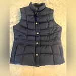 Lilly Pulitzer New Lauren Down Puffer Vest Navy Floral Lining Large $188 RARE Photo 12
