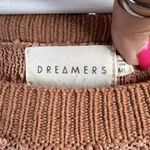Dreamers Size M/L Pullover Sweater Balloon Sleeves in Dust Coral Popcorn Texture Photo 6