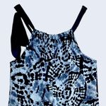 Bellambra Italy Women’s Linen Dress S Blue Tie Dye Sleeveless Bow Strap Boho Photo 4