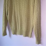 Vintage Greenwich L Cashmere Cream Sweater Cable Knit Fisherman Quiet Luxury Size L Photo 6