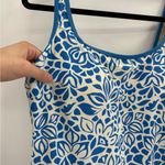 Relativity  Women’s Swim Summer Tankani Blue Pattern Bathing Suit Top Size 16 Photo 5
