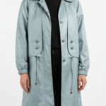 Rainshedder Light Blue Iridescent Belted Trench Rain Coat PM Size undefined Photo 0