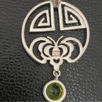 Sterling Silver Vintage 925 Peridot Citrine Geometric Celtic Dangle Pendant 7.9g Photo 7