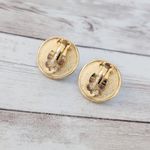 Vintage Gay Boyer Clip On Earrings Faux Pearl with Gold Tone Halo Photo 7