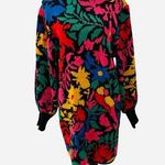Farm Rio Black Tropical Garden Sweater Dress Size Medium Photo 0