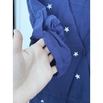 Cloth & Stone Anthropologie  Star Wrap Romper XS Navy Blue Boho Celestial Preppy Photo 4