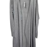CHELSEA & THEODORE Cardigan Duster XXL Mist Grey Heather Open Front Long Sleeve Gray Photo 0