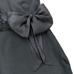 Marchesa Notte black silk asymmetrical dress with bow detail Size 2 Photo 3