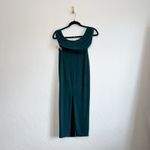 Camila Coelho | Knox Ribbed Cut-Out Chain Detail Midi Dress in Emerald Green Photo 5