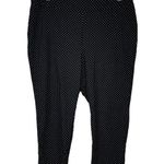 Chico's Chico’s SZ 3 (X-Large/16) So Slimming Crop Pants Polka-Dot Stretch Pull-On Black Photo 0