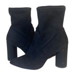 BCBGeneration  Faux Suede Ankle Boots ALLY Black Pointed Toe 6.5 B Zip 3.5” Heels Photo 8