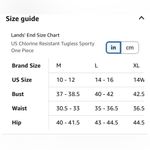 Lands' End Chlorine Resistant Adjustable Swim Dress Deep Sea Navy/hot Pink Sz 12 Photo 10