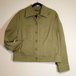 Jones New York  Green Denim Jean Jacket Large Vintage Photo 15