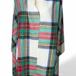 Gap Multicolor oversized super soft Christmas Plaid Scarf NWOT a-48 Photo 0