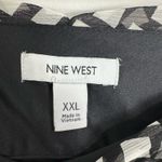 Nine West Geometric Checkered Chiffon A-line Mini Skirt Black White Size XXL NWT Photo 5