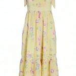 Love Shack Fancy NWT Ayala Floral Tiered Midi Dress Bright Azalea Yellow 2 Photo 1