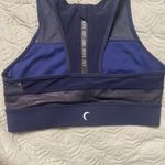 Zyia  Active All Star Sports Bra Mesh Zip Back Navy Blue Sparkle Small S Photo 1