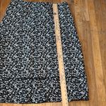 kim rogers Linen  Black and White Patterned Midi Skirt Lined tier‎ medium petite Photo 6