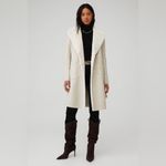 Lamarque Abigail Reversible Leather & Shearling Trenchcoat size XS ivory Photo 1