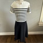 Talbots A-Line Black & White Knit Dress Size Medium Short Sleeve EUC Photo 1