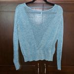 Free People  Beach Blue Knit Long Sleeve Top Photo 2