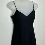 Dave and Johnny  100% Silk Asymmetrical hem black Dress Size 1/2 beaded 90s Y2K Photo 1