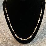 Gold chain with pearls, whites, and gemstone bead necklace White Photo 0