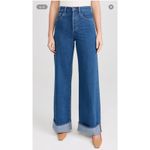 Favorite Daughter The Marsha Super High Rise Wide Leg Jeans Concord Size 28 Blue Photo 1