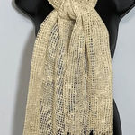 EXPRESS Campagnie EXP Womens Scarf Fringe Cream One Size Photo 0