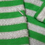 Crown & Ivy  Green and White Long Sleeve Terrycloth Nautical Sailor Popover Top Photo 2