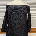 White House | Black Market NWT Black Off The Shoulder Velvet Burnout Dress Size XS Photo 1