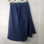 DenimMoves A Line Denim Button Down Skirt Blue Size L Photo 3