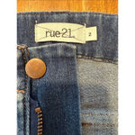 Rue 21  Blue Denim Boot cut Cargo stretch Retro 90s JEANS Womens Size 2 Photo 3