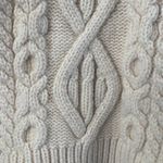Gap Cable Knit Ivory Irish Fisherman Scarf Wool Knit Winter Photo 5