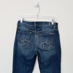 7 For All Mankind [] Gwenevere Dark Wash Mid Rise Ripped Knee Skinny Jeans Sz 29 Photo 5