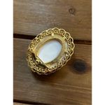 West Germany floral print surgar glass brooch Purple Photo 3