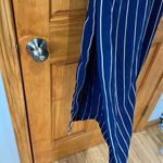 BB Dakota Striped Blue and White Lace Up Jumpsuit with Pants Size 2 Photo 5