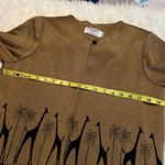 Alfred Dunner Vintage Giraffe One button Cardigan Top Petite Medium Safari Photo 9