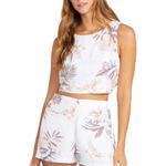 Volcom Coco Ho Tieback Cami Hawaiian Tropical Flower Floral Crop Top Small 4 6 Photo 0
