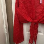 Wild Fable FINAL MARKDOWN  flocked tie front shrug medium Nwt Photo 1