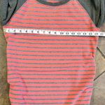 Liz Lange  Maternity Striped Long Sleeve Baseball Blouse Small Photo 5