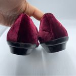Salvatore Ferragamo  Red Velvet Ballet Flats Comfort Shoes Womens 8.5 Slip On Photo 6