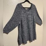 Lane Bryant Gray Button Waffle Knit Sweater | Shirt | Top Photo 2
