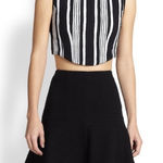 Carven Black + White Tweed Top, Sleeveless, cropped, size‎ Large, EU 42, US L Photo 0