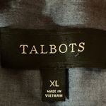 Talbots Women's Navy Black Striped Fitted Long Sleeve Cotton Blazer Jacket Sz XL Photo 8