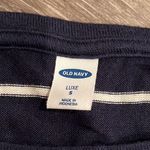 Old Navy Women’s Navy and White Striped Long Sleeve Top | SMALL Photo 1