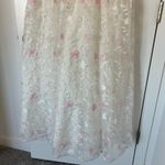 City Studios Floral Embroidered Tulle Bustier Gown Ivory/Pink‎ Prom Formal White Size undefined Photo 6