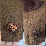 J. McLaughlin  Wool Herringbone Tweed Blazer Jacket Silk Lined Gray Size 4 Photo 11