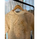 Sister Jane Bridgeton Jacquard Floral Ruffle Dress Yellow Photo 5